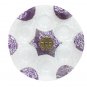 UK08087 - GLASS SEDER PLATE 36CM- HAND DECORATED