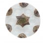 UK08087 - GLASS SEDER PLATE 36CM- HAND DECORATED