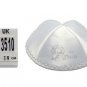 13510- LOT OF 75 CUSTOM KIPPOT WHITE SATIN KIPPA "BAR MITZVAH" KIPPA CUSTOM KIPPOT