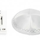 00341-KIPPA WHOLESALE LOT-KIPOT, H.Q WHITE TERYLENE KIPPA / KIPPAH / YARMULKE / YAMAKA / KIPPA
