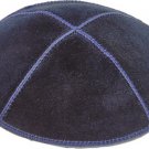 118 pcs UK00194 - C SUEDE BLUE KIPPAH 16 CM with printing for wedding