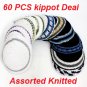 LOT ASSORTED KIPPOT KNITTED  PRICE OF THE WHOLE SET(60PCS) IS ONLY $132