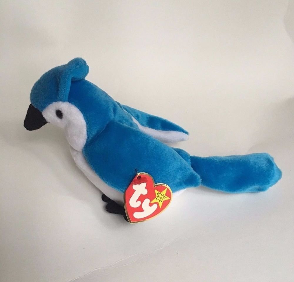 stuffed blue jay