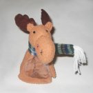 Jo Ann Reindeer with Storage Checkered Scarf Stuffed Animal Plush 7" Christmas.