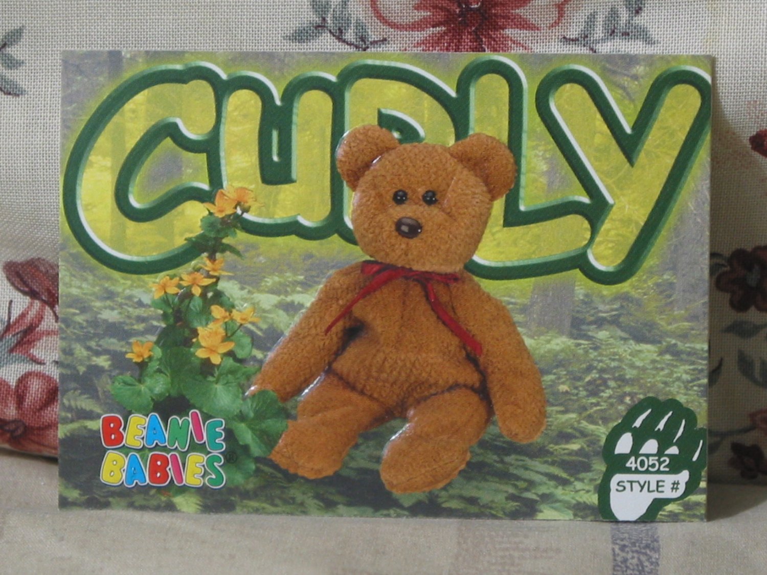 BEANIE BABIES Trading Card 78 Curly The Bear 1999 2nd Edition Series 3
