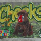 BEANIE BABIES Trading Card #71 Cheeks The Baboon 1999 2nd Edition Series 3