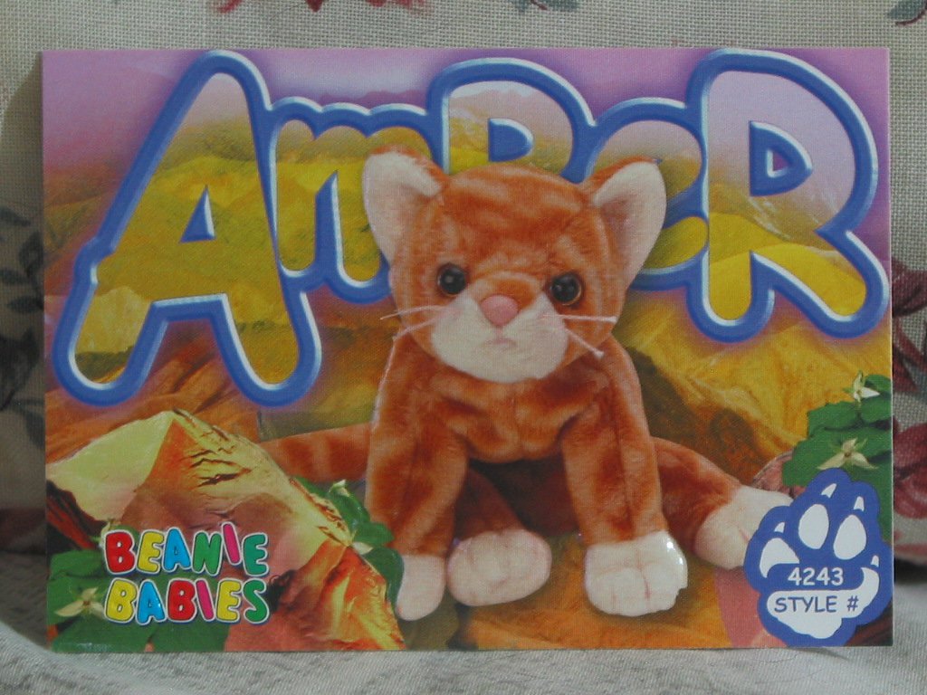 amber the cat beanie baby