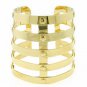 Tribal Armor Cuff Bracelet Statement Wrap Bangle Gold Avant Garde Designer Style Jewelry