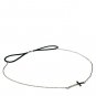 Cross Forehead Headband Boho Indie Bohemian Gypsy Head Chain Jewelry Silver Accessory Black Elastic