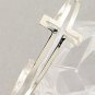 Skinny Sideways Cross Cuff Bracelet Silver Designer Style Openwork Design