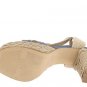 Stuart Weitzman Womens Size 9.5 Espadrille Shoes Bandana Navy Denim Lace Ankle Wrap Platform Heels