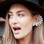 Ear Cuff Tribal Armor Gems Earring Silver Body Jewelry Avant Garde Fashion Statement