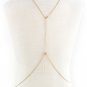 Body Chain Boho Avant Garde Fashion Glass Silver Chain Jewelry Armor Statement