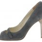 Type Z Roxie Gray Suede Womens Size 9.5 Stiletto Shoes Open Toe Dress Heels Pumps Leather