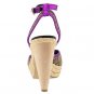 Nine West Ciscoann Platform Shoes Pumps Sandal Heels Chunky Metallic Pink Purple Tan Womens 9.5