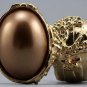 Arty Oval Ring Copper Pearl Vintage Chunky Gold Knuckle Art Statement Jewelry Avant Garde Size 6