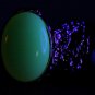 Arty Oval Ring Neon Opal Ultraviolet Light UV Glass Glow in the Dark Art Gold Artsy Chunky Size 10
