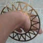 Celestial Geometric Abstract Bracelet Celestial Openwork Sun Design Cuff Gold Zig Zag Tribal Armor