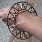 Celestial Geometric Abstract Bracelet Celestial Openwork Sun Design Cuff Silver Zig Zag Tribal Armor
