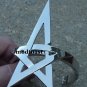 Pentagram Pentacle Bracelet Silver Openwork Cuff Wicca Wiccan Pagan Witch Punk Gothic Goth