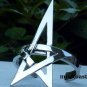 Pentagram Pentacle Bracelet Silver Openwork Cuff Wicca Wiccan Pagan Witch Punk Gothic Goth