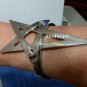 Pentagram Pentacle Bracelet Silver Openwork Cuff Wicca Wiccan Pagan Witch Punk Gothic Goth