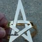 Pentagram Pentacle Bracelet Gold Openwork Cuff Wicca Wiccan Pagan Witch Punk Gothic Goth
