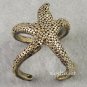 Starfish Wrap Ring Ocean Jewelry Beach Mermaid Nautical Antique Gold Statement Size 7 7.5