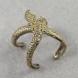 Starfish Wrap Ring Ocean Jewelry Beach Mermaid Nautical Antique Gold Statement Size 7 7.5