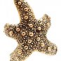 Starfish Wrap Ring Ocean Jewelry Beach Mermaid Nautical Antique Gold Textured Star Statement