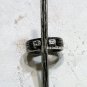 Boho Stick Cross Ring Textured Knuckle Indie Bohemian Statement Antique Silver Size 6 6.5