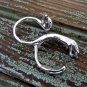 Two Finger Snake Ring Silver Serpent Reptile Python Double Connector Size 6 - 7.5
