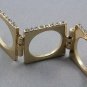 Stack Hinge Ring Crystals Gold Square Geometric Crystal Layered Statement Indie Rock Boho Size 8