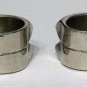 2 piece Pyramid Spike Knuckle Ring Silver Double Armor Boho Punk Tribal Size 6.5