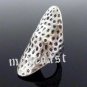 Hammered Knuckle Ring Antique Silver Avant Garde Boho Indie Armor Tribal Size 5
