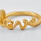 Love Ring Heart Mom Women Matte Gold Scripted Text Gift Designer Celebrity Style Jewelry 7.5 8