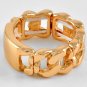 ID Tag Ring Gold Rectangle Bar Designer Celebrity Style Curb Chain Link Band Armor Stretch