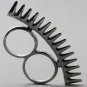 Two Finger Spike Ring Self Defense Micro Armor Silver Goth Punk Tribal Avant Garde Size 6 Size 7