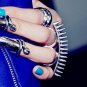 Two Finger Spike Ring Self Defense Micro Armor Silver Goth Punk Tribal Avant Garde Size 6 Size 7
