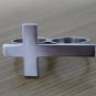 Two Finger Sideways Cross Ring Double Connector Vintage Style Boho Indie Size 5 Size 6
