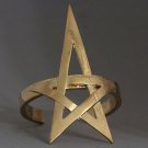 Pentagram Pentacle Bracelet Gold Openwork Cuff Wicca Wiccan Pagan Witch Punk Gothic Goth
