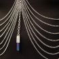 Bullet Body Chain Titanium Rainbow Crystal Quartz Ribcage Silver Double Chest Harness Boho Indie