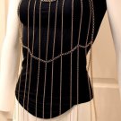 Fringe Tassel Body Chain Runway Draping Layered Gold Metal Armor Avant Garde Edgy Multi Chains