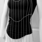 Fringe Tassel Body Chain Runway Draping Layered Gold Metal Armor Avant ...