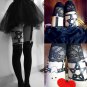 Pentagram Garter Belt Black Star Harness Wicca Punk Bondage Rivets Spikes