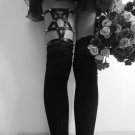 Pentagram Garter Belt Black Star Harness Wicca Punk Bondage Rivets Spikes
