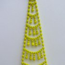 Neon Rhinestones Tie Necklace Woman Chain Metal Large Necktie Jewelry