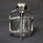 Bird Skull Ring Steampunk Poe Taxidermy Goth Antique Silver Avant Garde Armor Knuckle Size 8 7.5