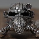 Face Mask Statement Helmet Necklace Steampunk Chain Armor Silver Men Women