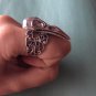 Raven Bird Skull Ring Steampunk Crow Poe Goth Wicca Antique Silver Avant Garde Knuckle